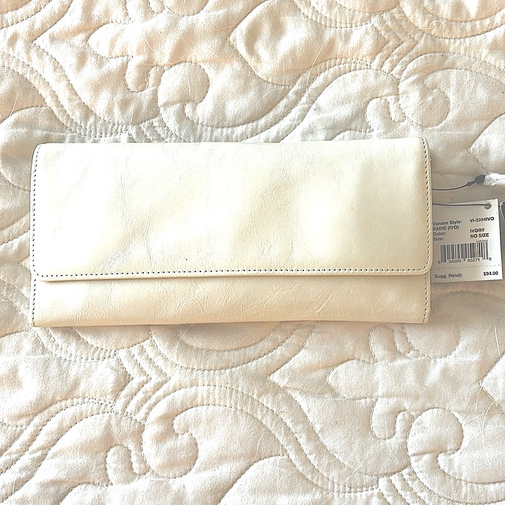 HOBO Sadie Wallet Ivory Leather NWT